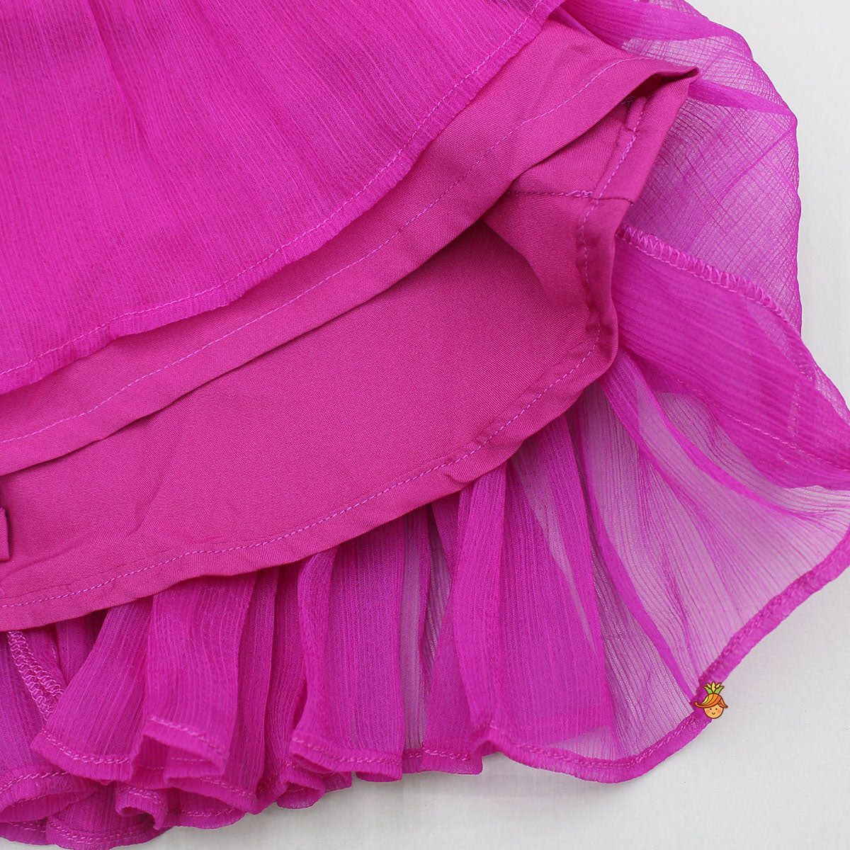 V-Neck Embroidered Top And Lehenga