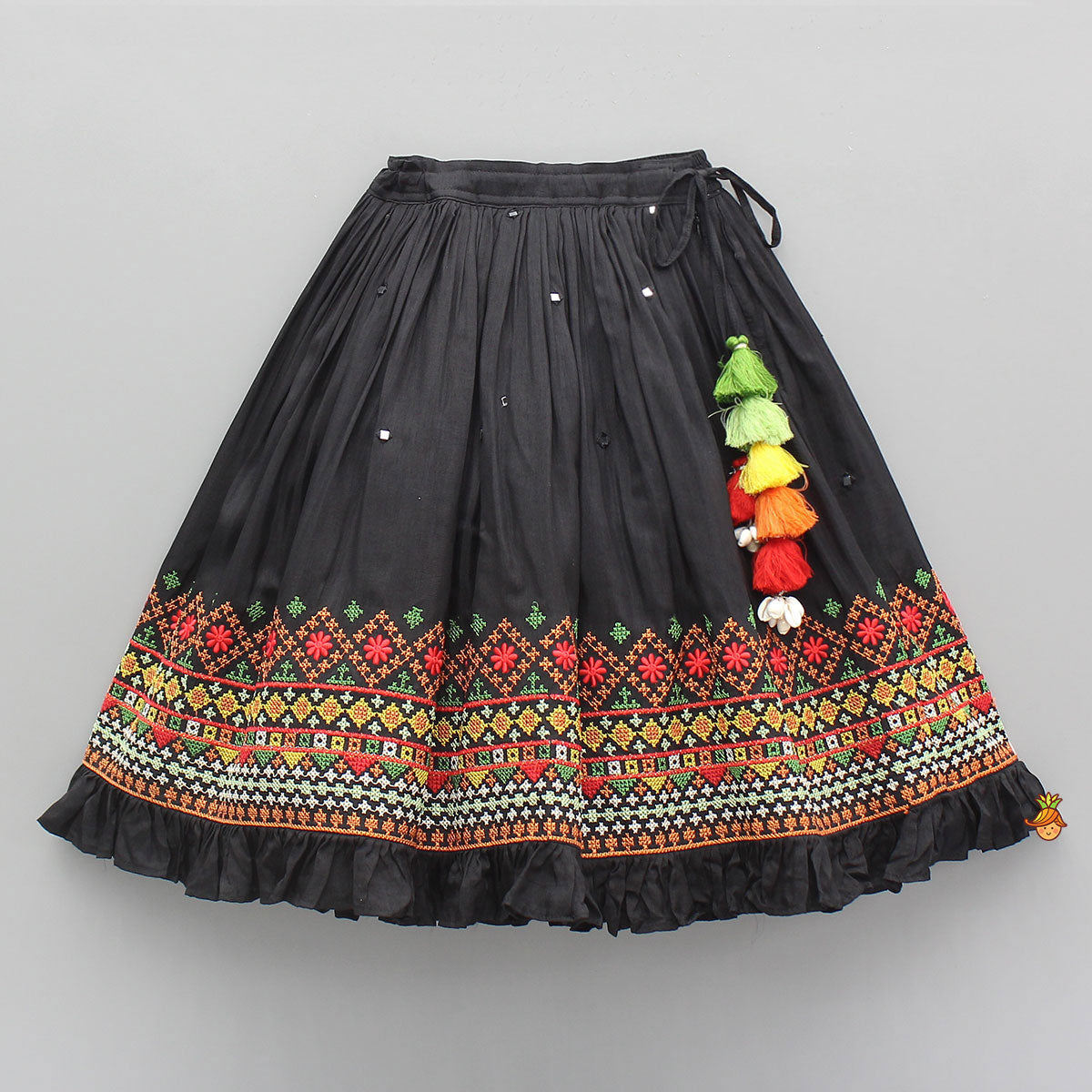 Intricate Embroidered Top And Flared Lehenga