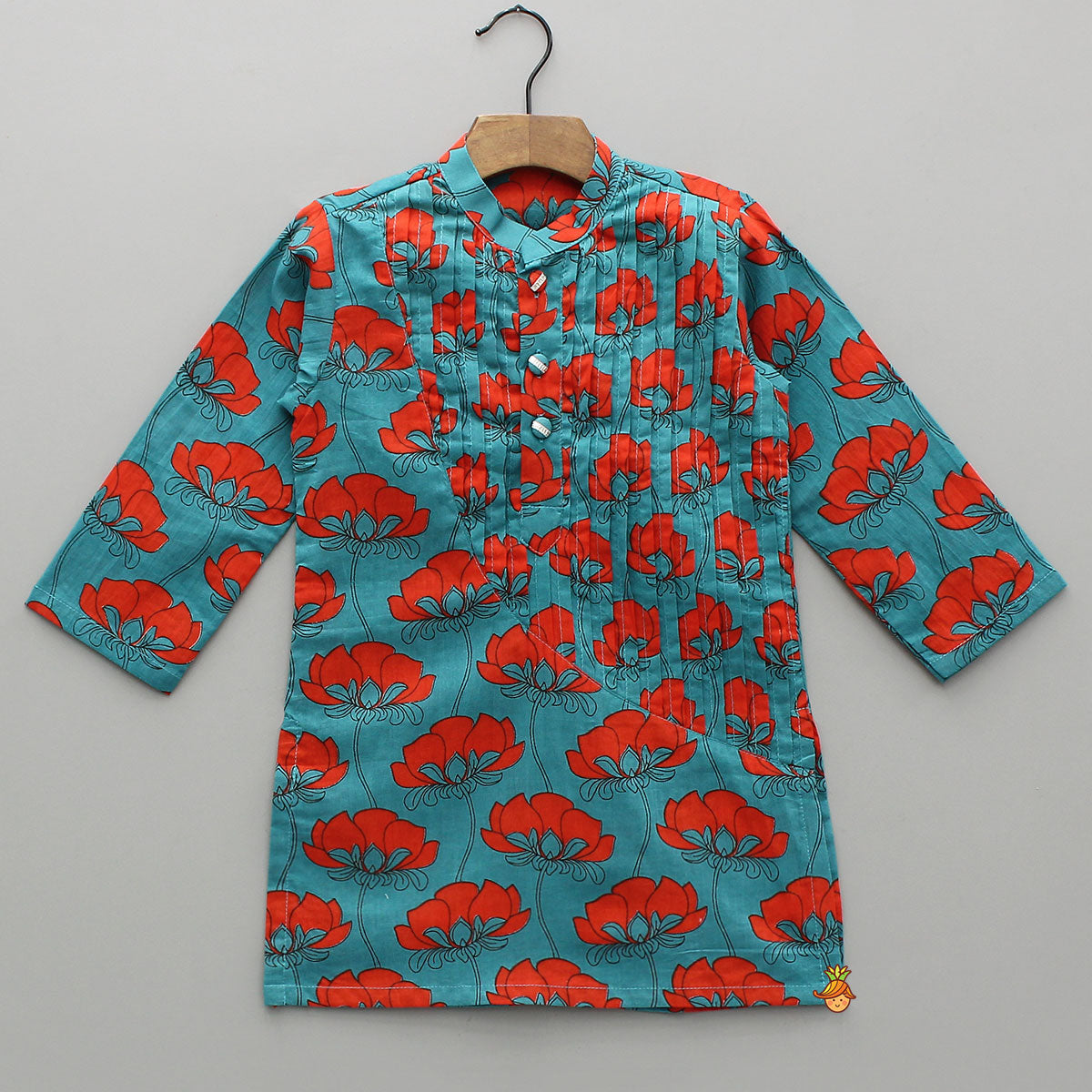 Vibrant Floral Printed Kurta With Pyjama