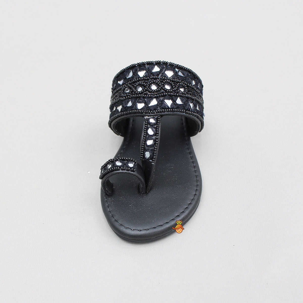 Mirror Embroidered Bead Detailed Ethnic Flats
