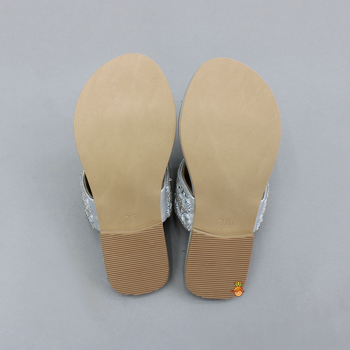 Elegant Mirror Embroidered Bead Detailed Ethnic Flats