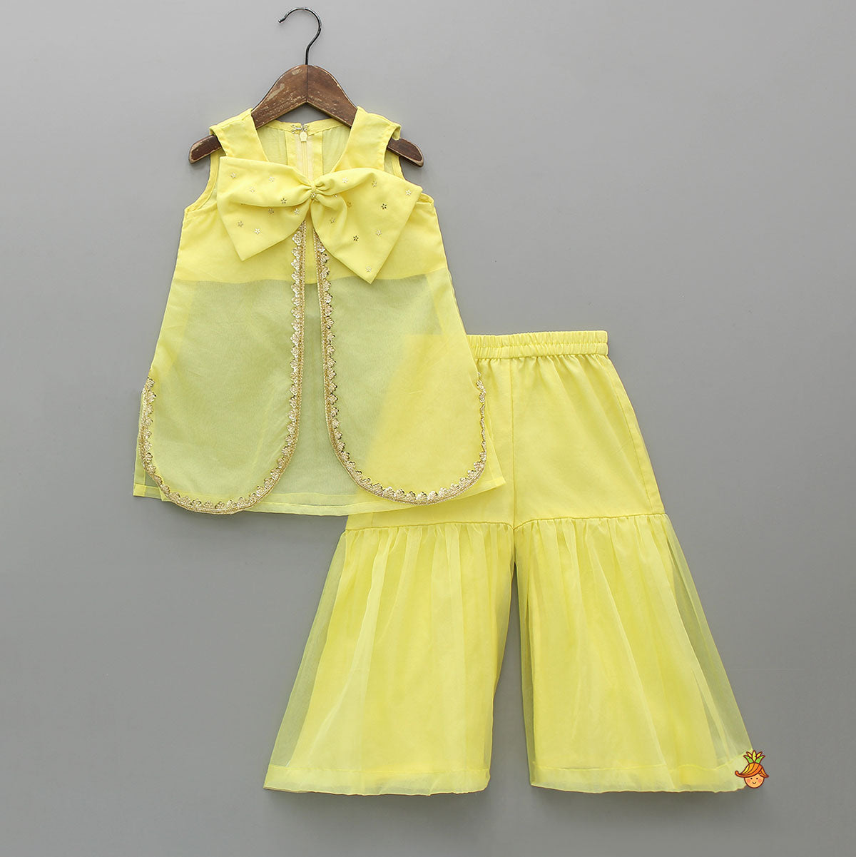 Gorgeous Organza Bow Top And Sharara