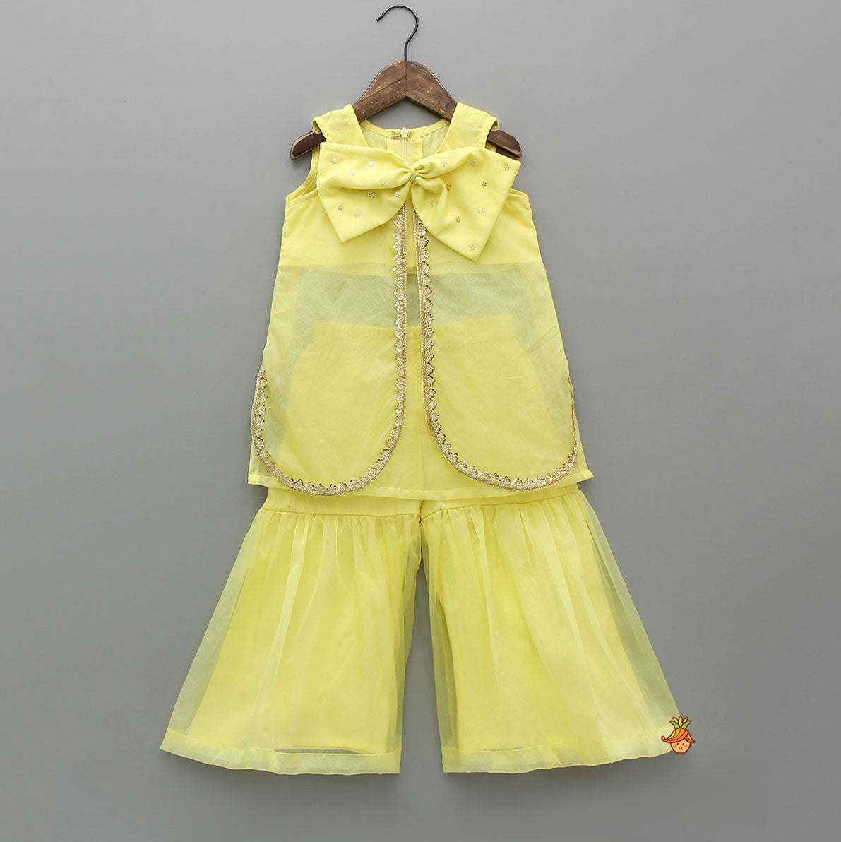 Gorgeous Organza Bow Top And Sharara