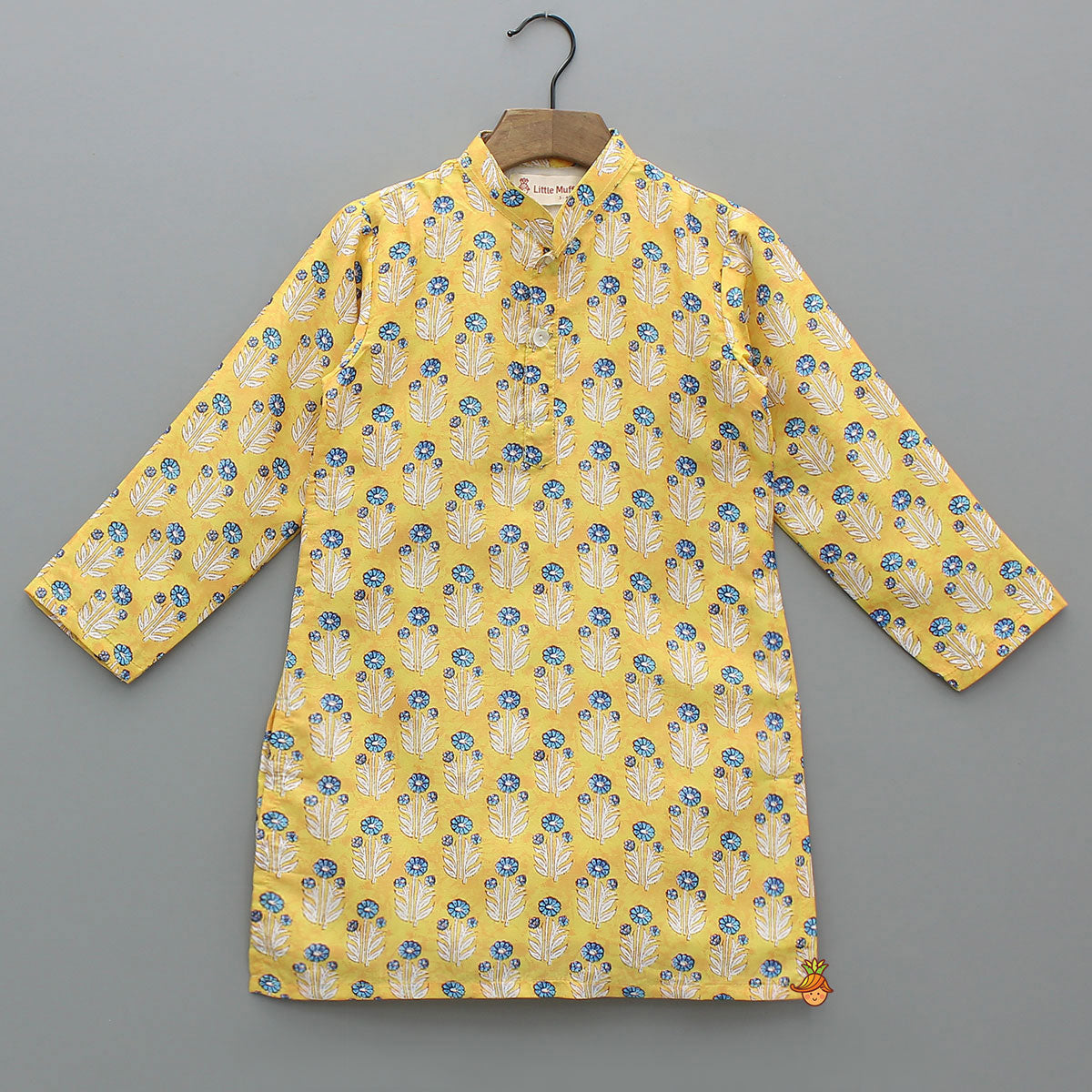 Front Placket Floral Printed Kurta With Pyjama