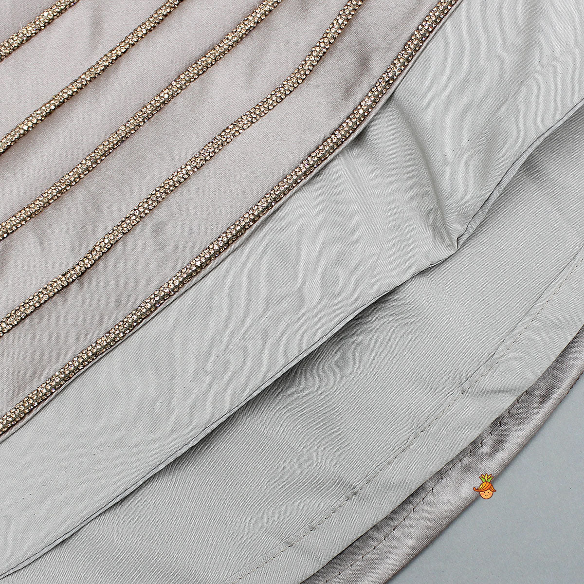 Stylish Halter Neck Cape Top And Lehenga