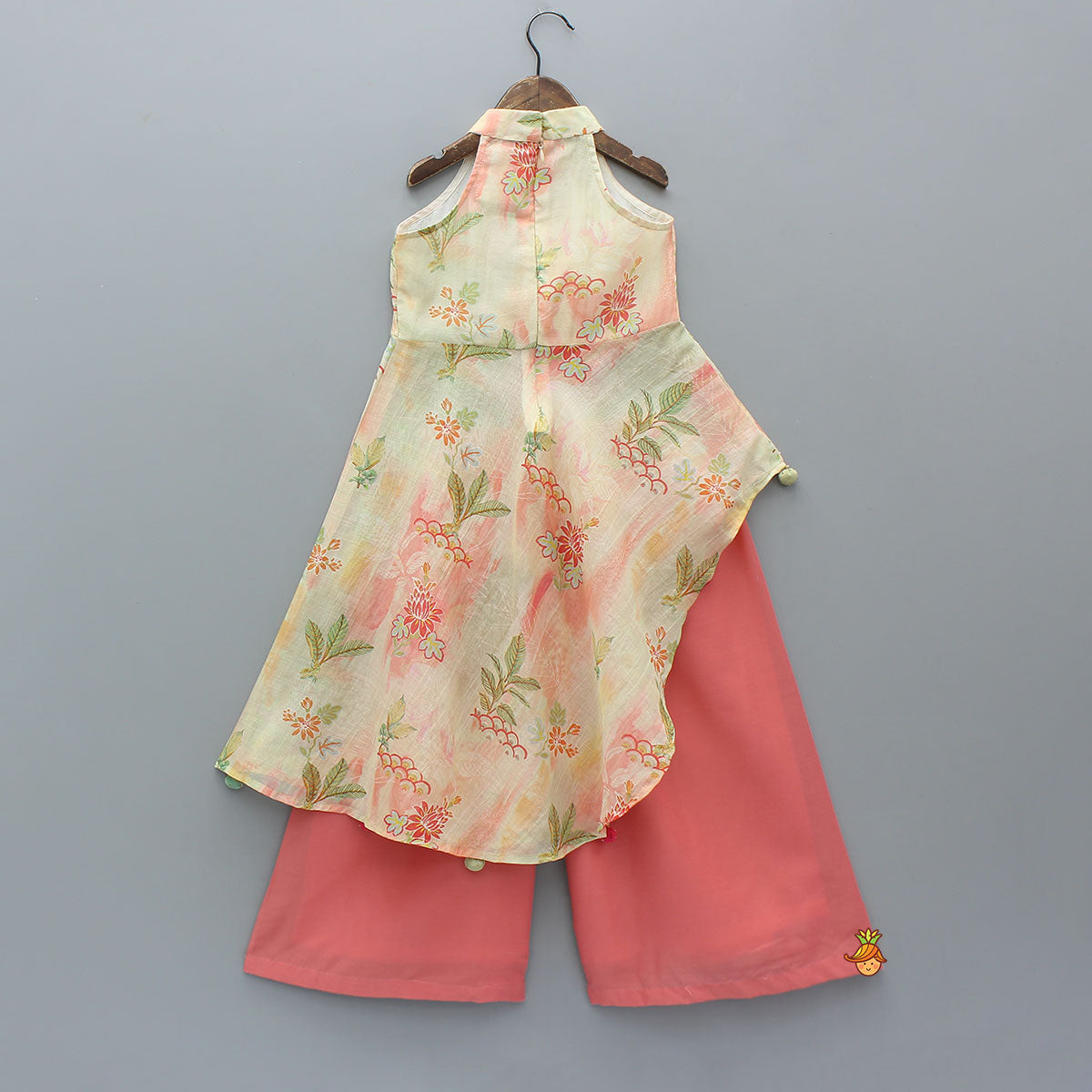 Stylish Asymmetric Sleeveless Kurti With Palazzo