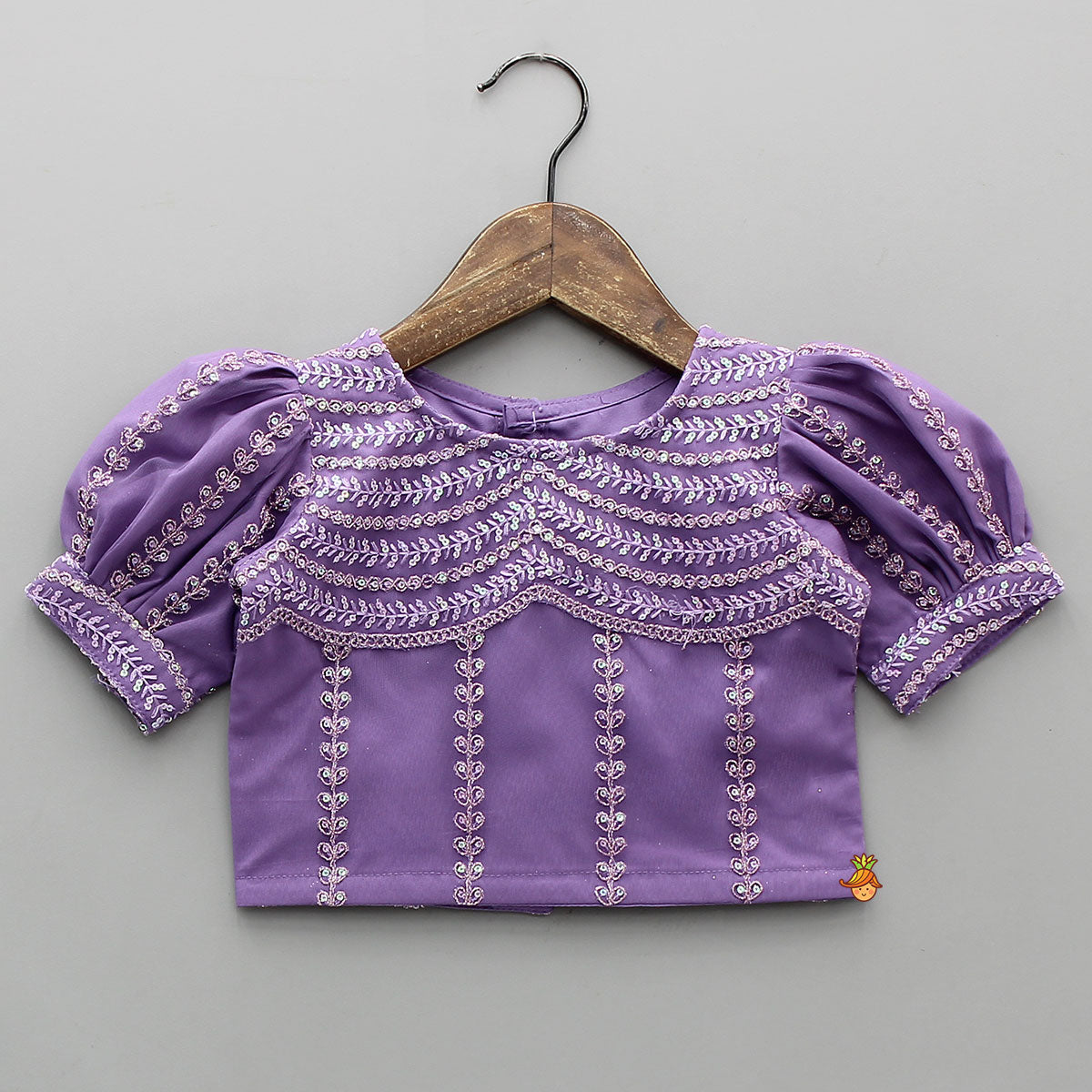 Sequin-Embroidered Glittery Top And Lehenga