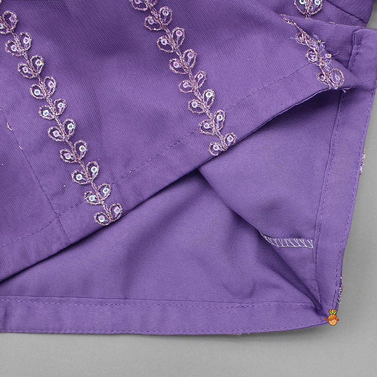 Sequin-Embroidered Glittery Top And Lehenga