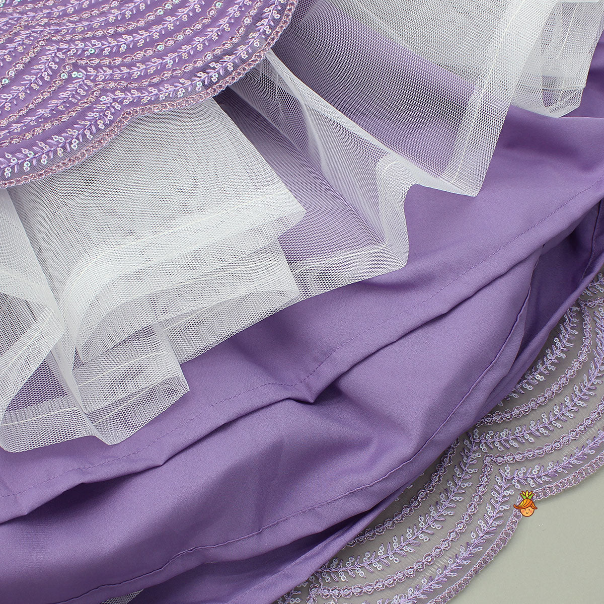 Sequin-Embroidered Glittery Top And Lehenga