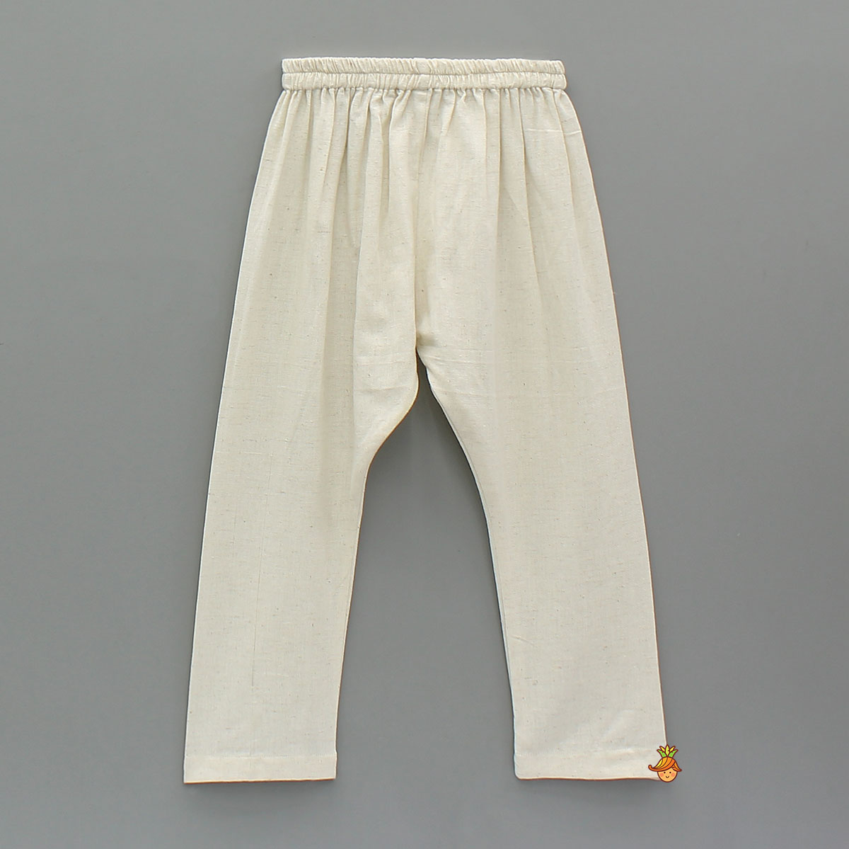 Lurex-Striped Kurta With Gota Leaf Work Jacket And Churidar