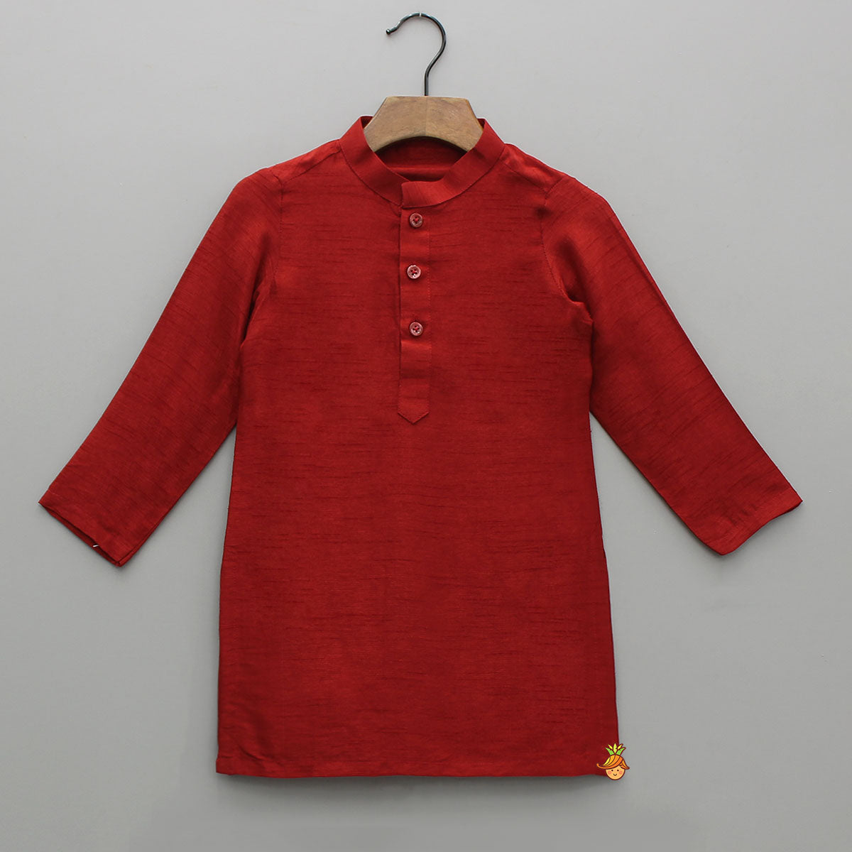 Kurta With Pocket-Detail Asymmetric Jacket And Pyjama