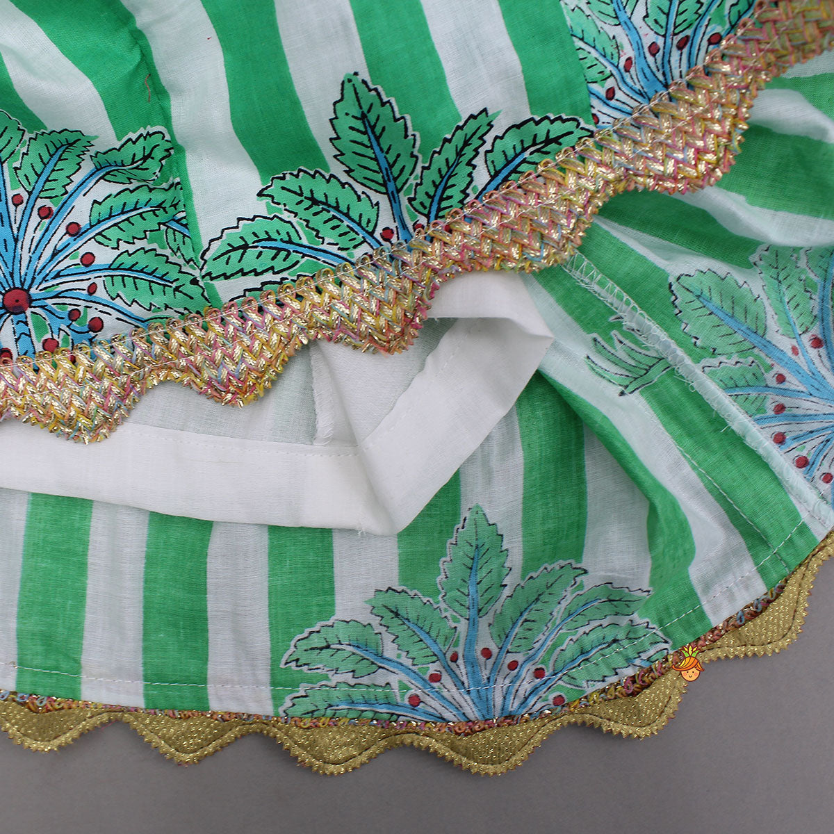 Elegant Striped Kurti With Sharara