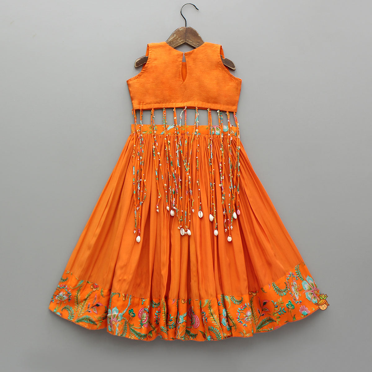 String Hangings Detailed Top And Lehenga