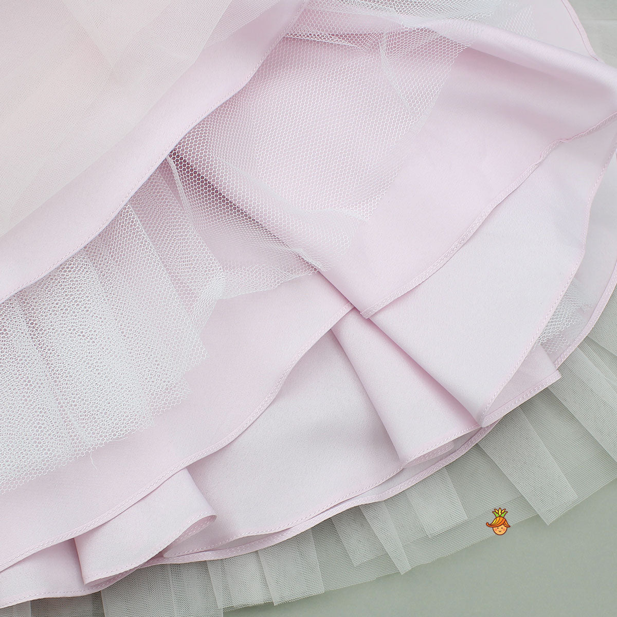 3D Flower Applique Net Dress