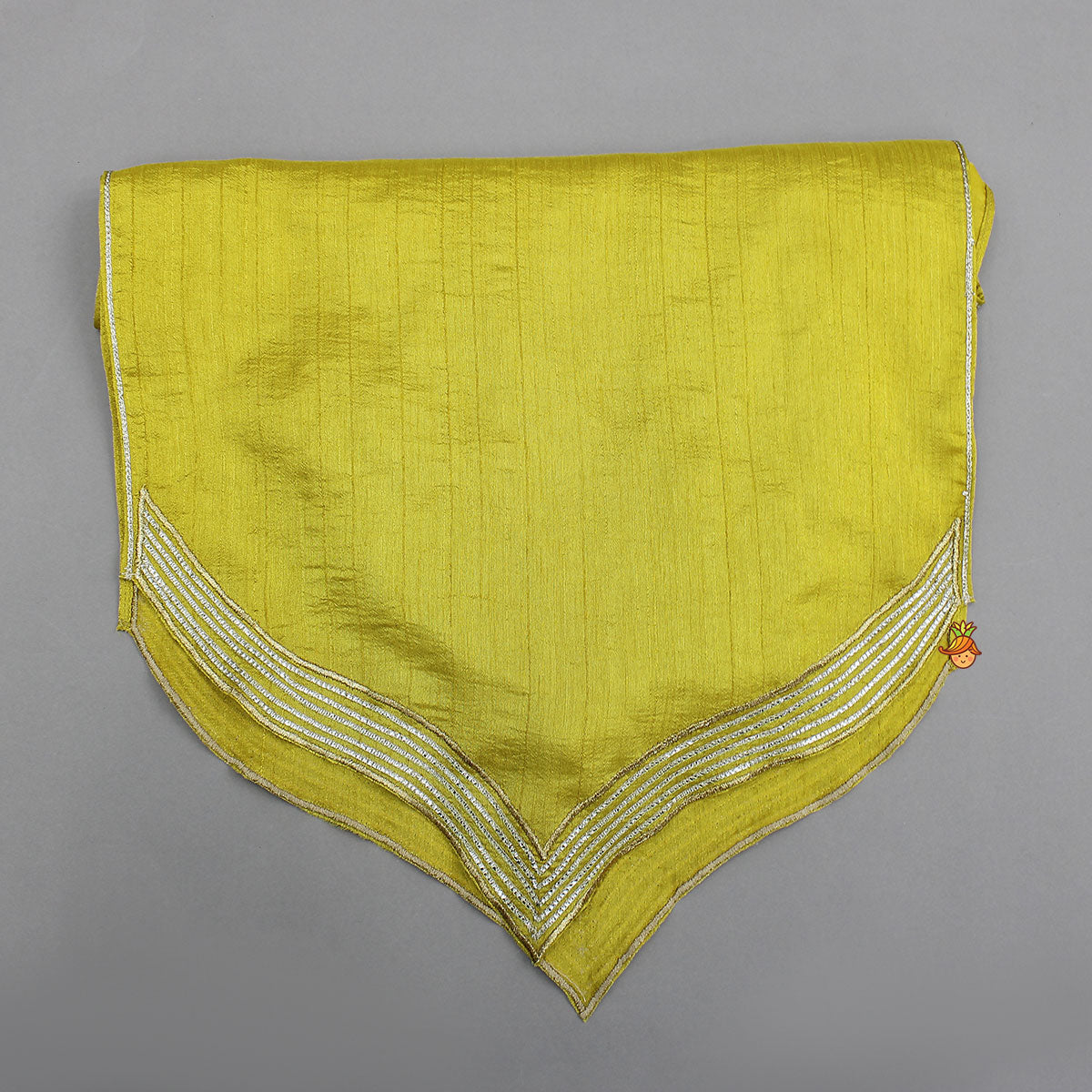 Contrast Hem Flared Top And Palazzo With Matching Dupatta