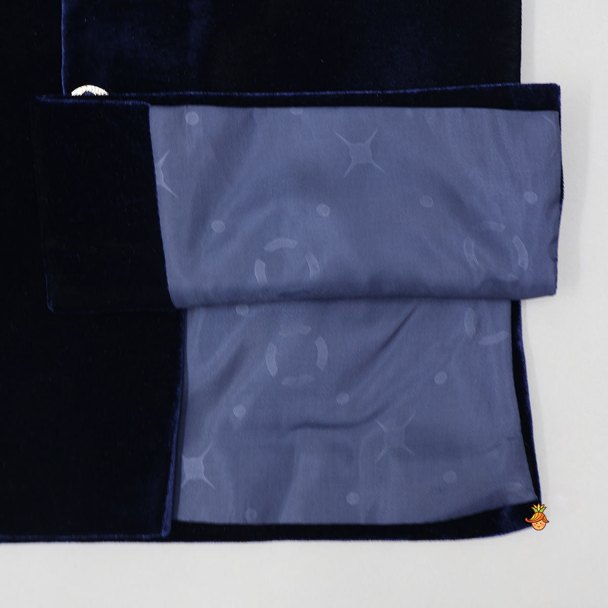 Motifs Embroidered Velvet Sherwani With Pyjama