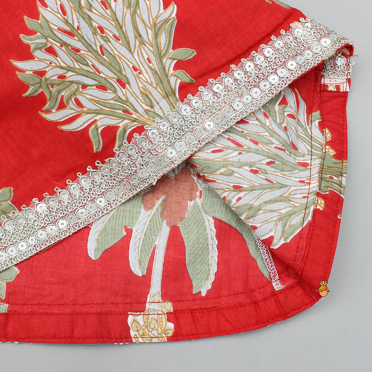 Trees Printed Graceful Kurti And Sharara With Net Dupatta