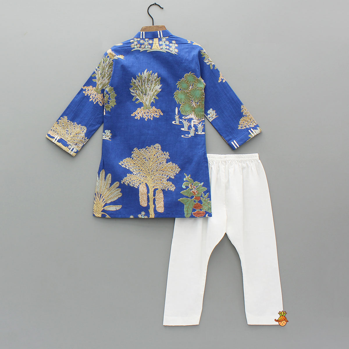 Front Open Printed Kurta With Pyjama