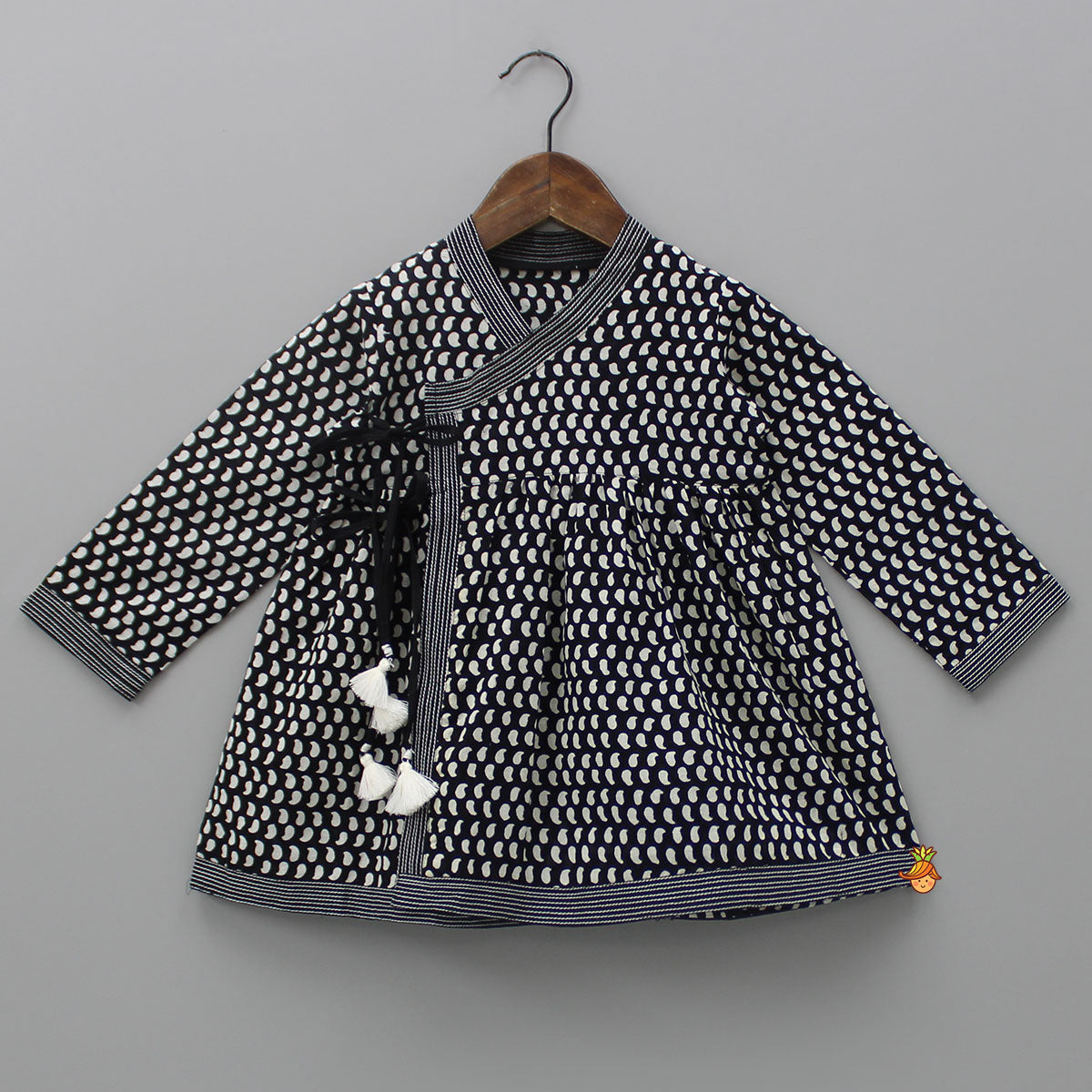 Hand Block Printed Angarkha Kurti With Dhoti