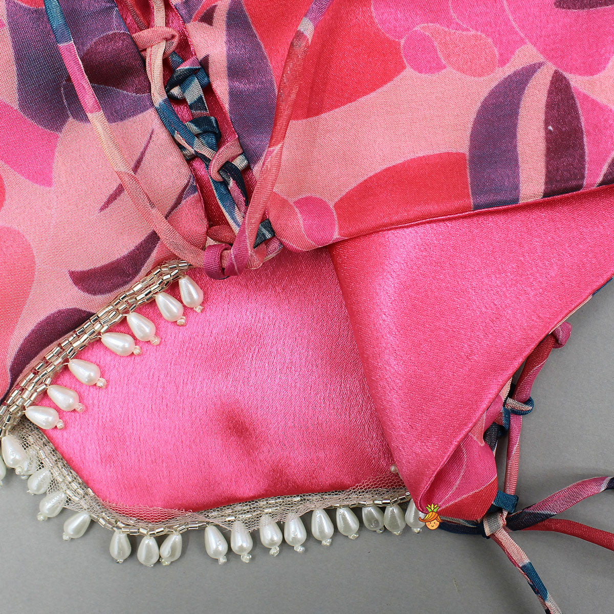 Criss-Cross Side Knot Detail Top With Lehenga