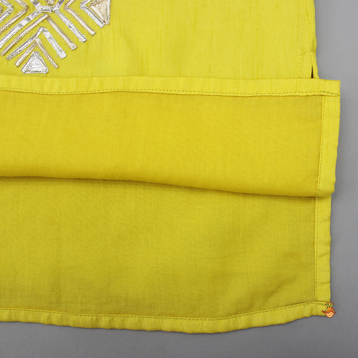 Gota Work Front Placket Kurta With Pyjama