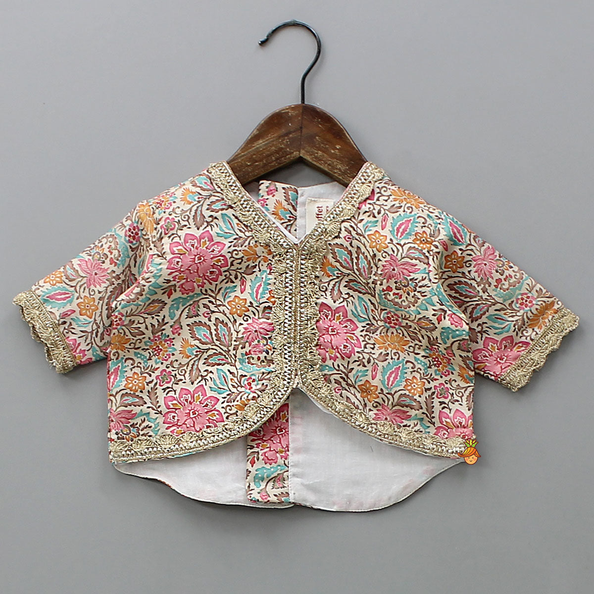 High-Low Printed Top And Lehenga With Dupatta