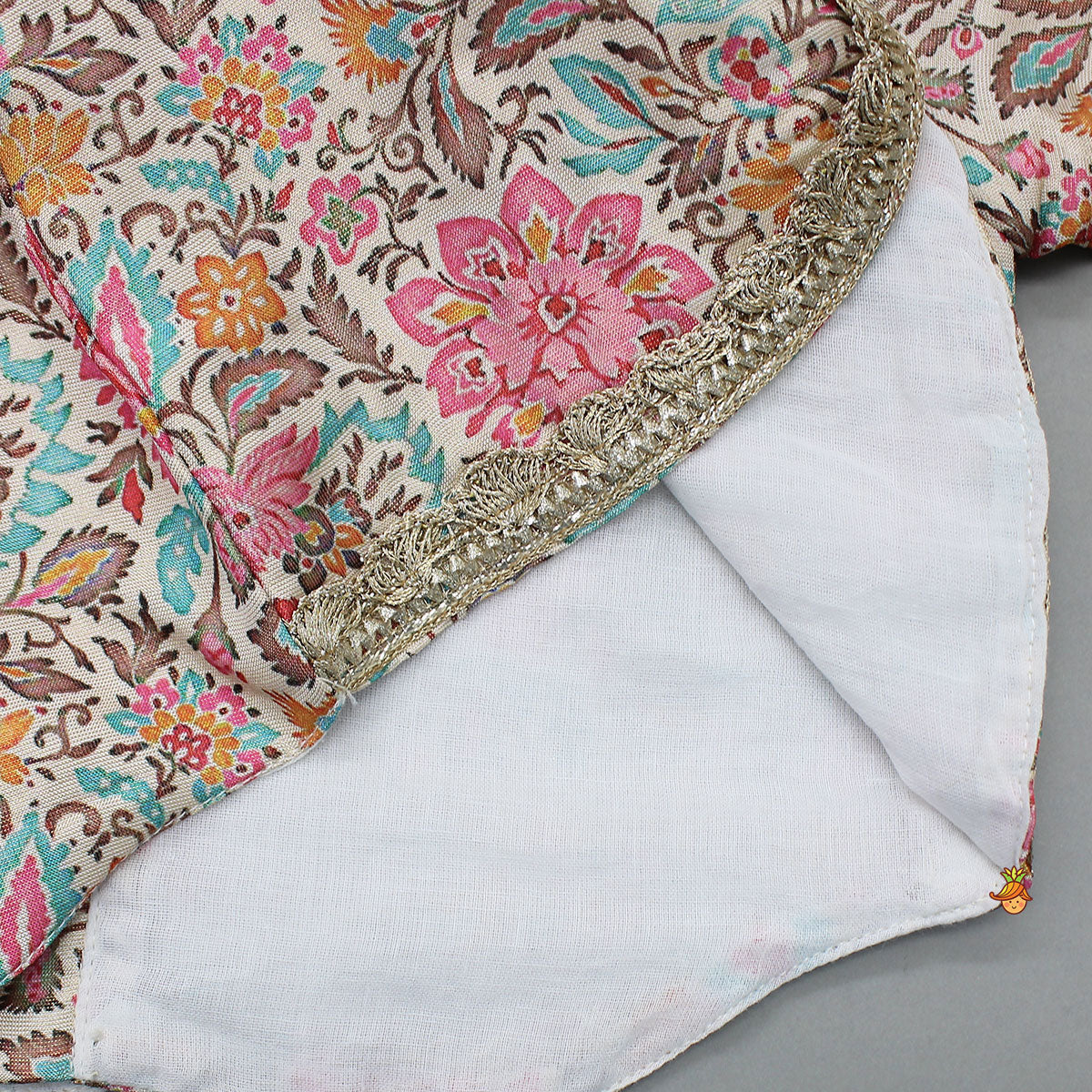 High-Low Printed Top And Lehenga With Dupatta