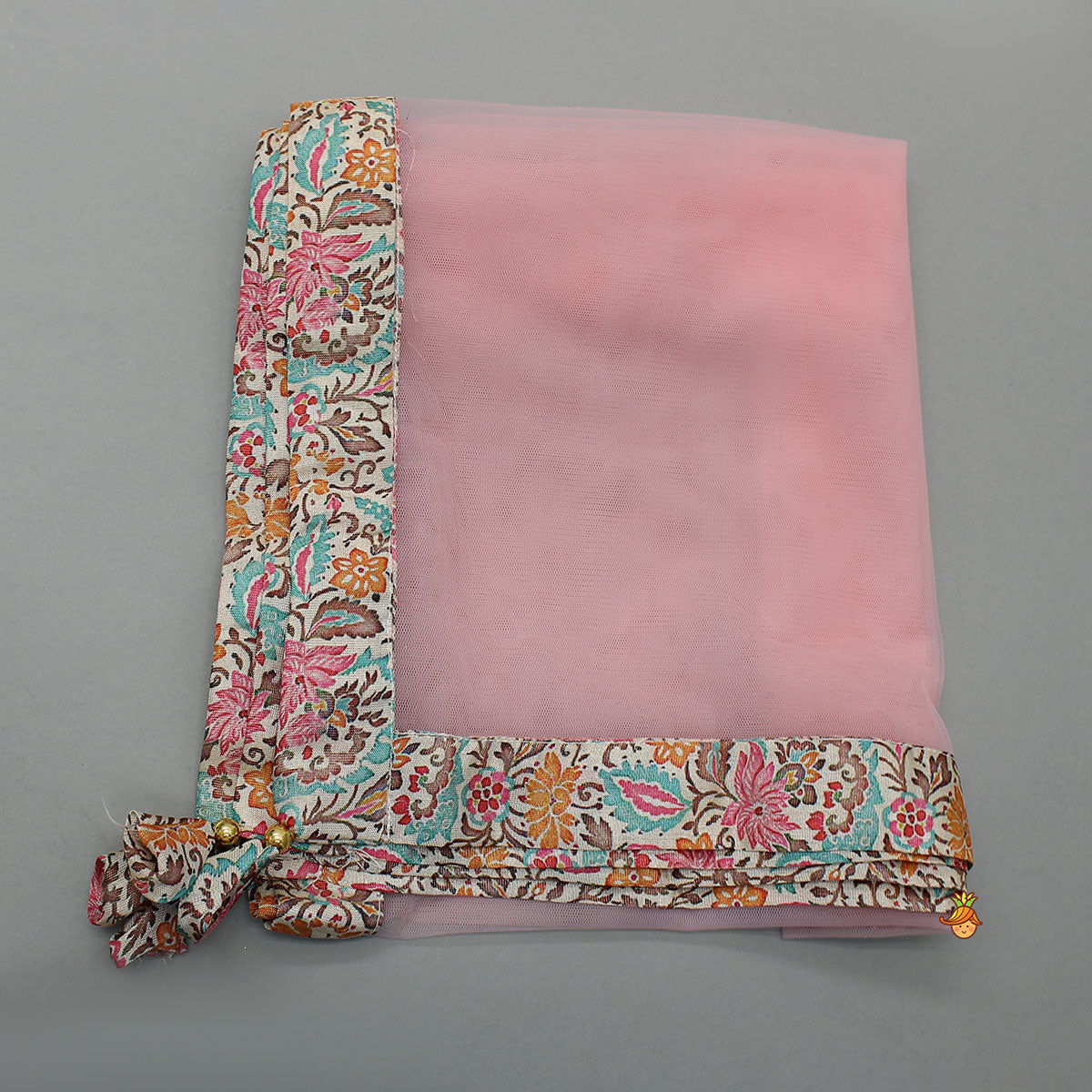 High-Low Printed Top And Lehenga With Dupatta