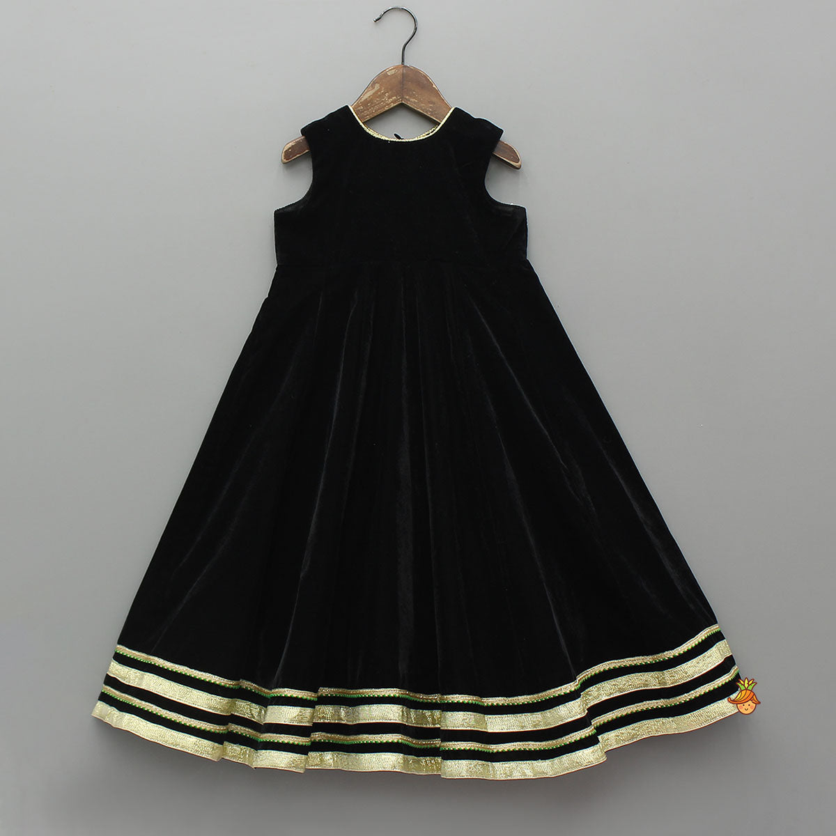 Charming Velvet Anarkali With Front-Open Jacket