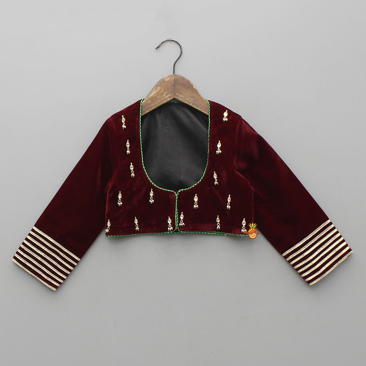 Charming Velvet Anarkali With Front-Open Jacket