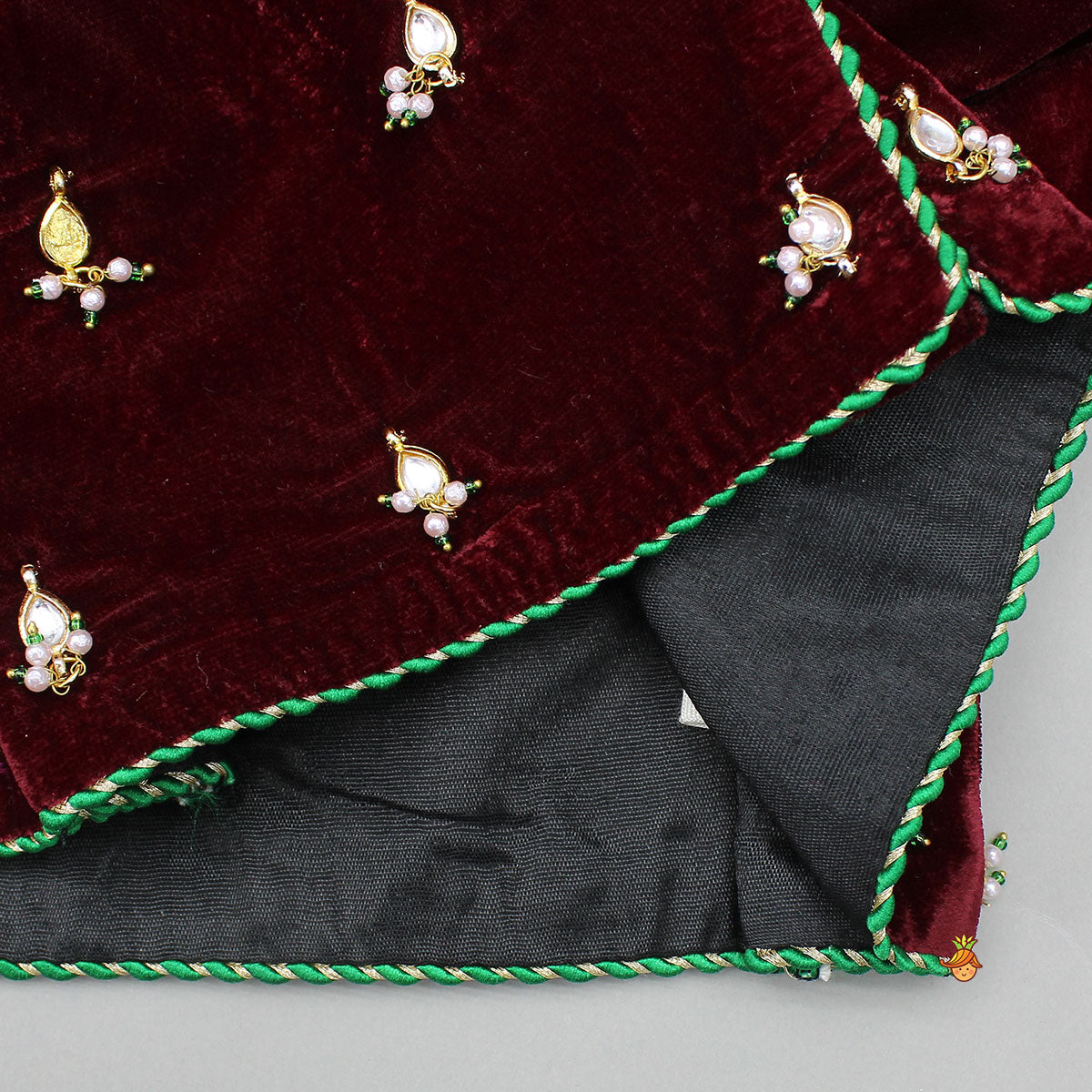 Charming Velvet Anarkali With Front-Open Jacket