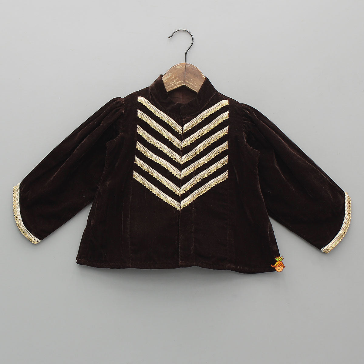 Velvet Lace Work Top And Lehenga