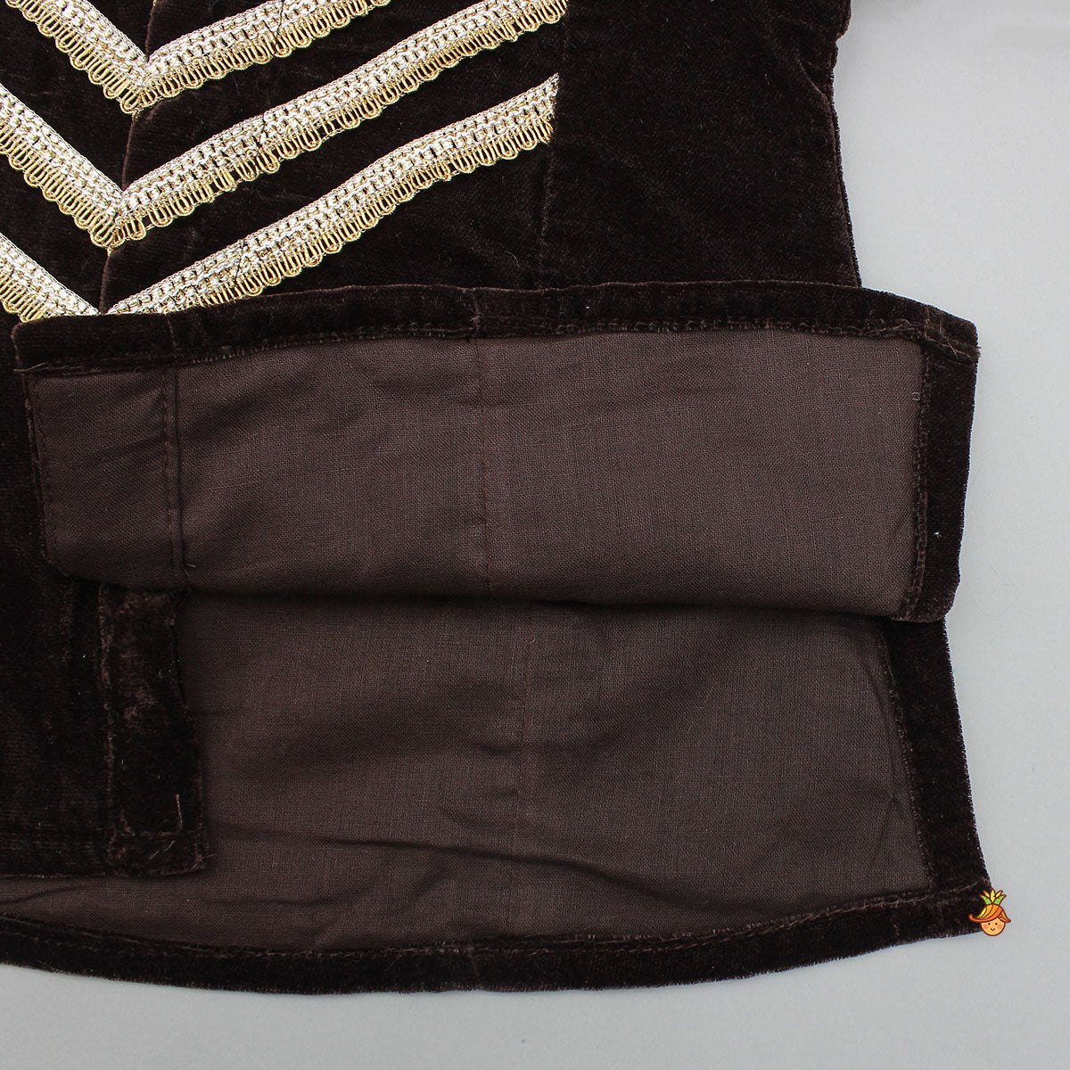 Velvet Lace Work Top And Lehenga