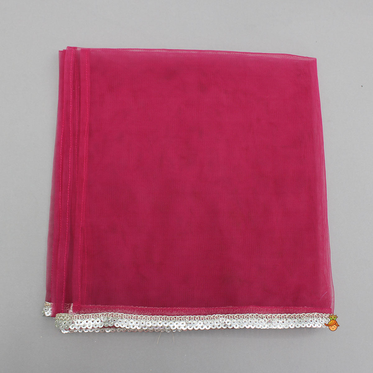 Animal Motif Embroidered Top And Net Lehenga With Matching Dupatta