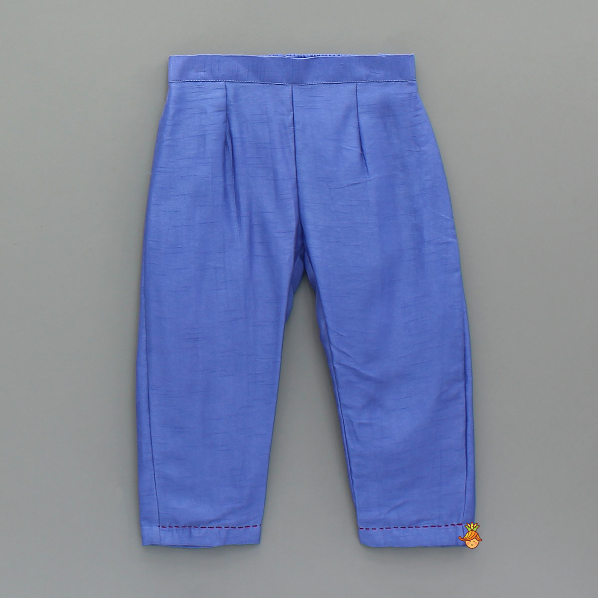 Contrasting Thread-Embroidered Kurti And Pant