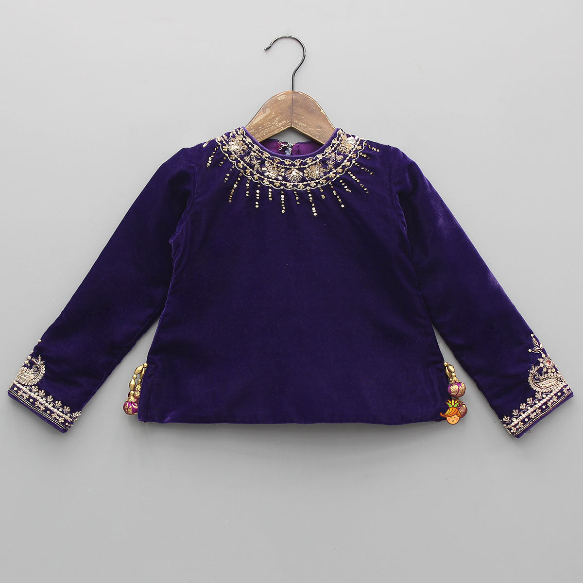 Velvet Top With Brocade Palazzo