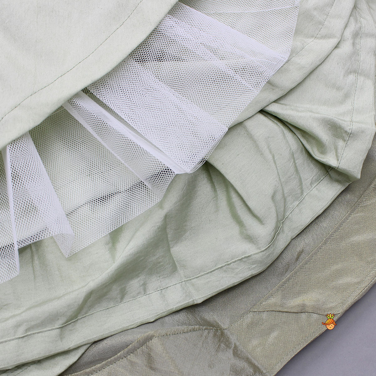 Ethnic Floral Printed And Embroidered Peplum Top With Lehenga