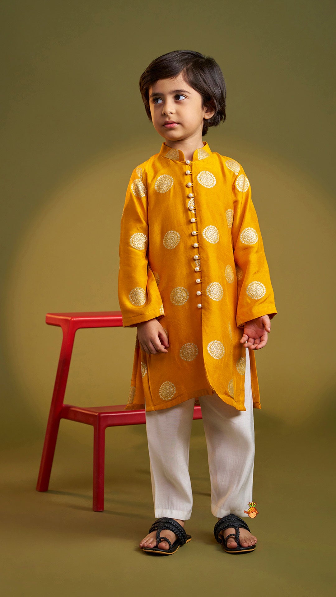 Front Open Ethnic Kurta And Pyjama
