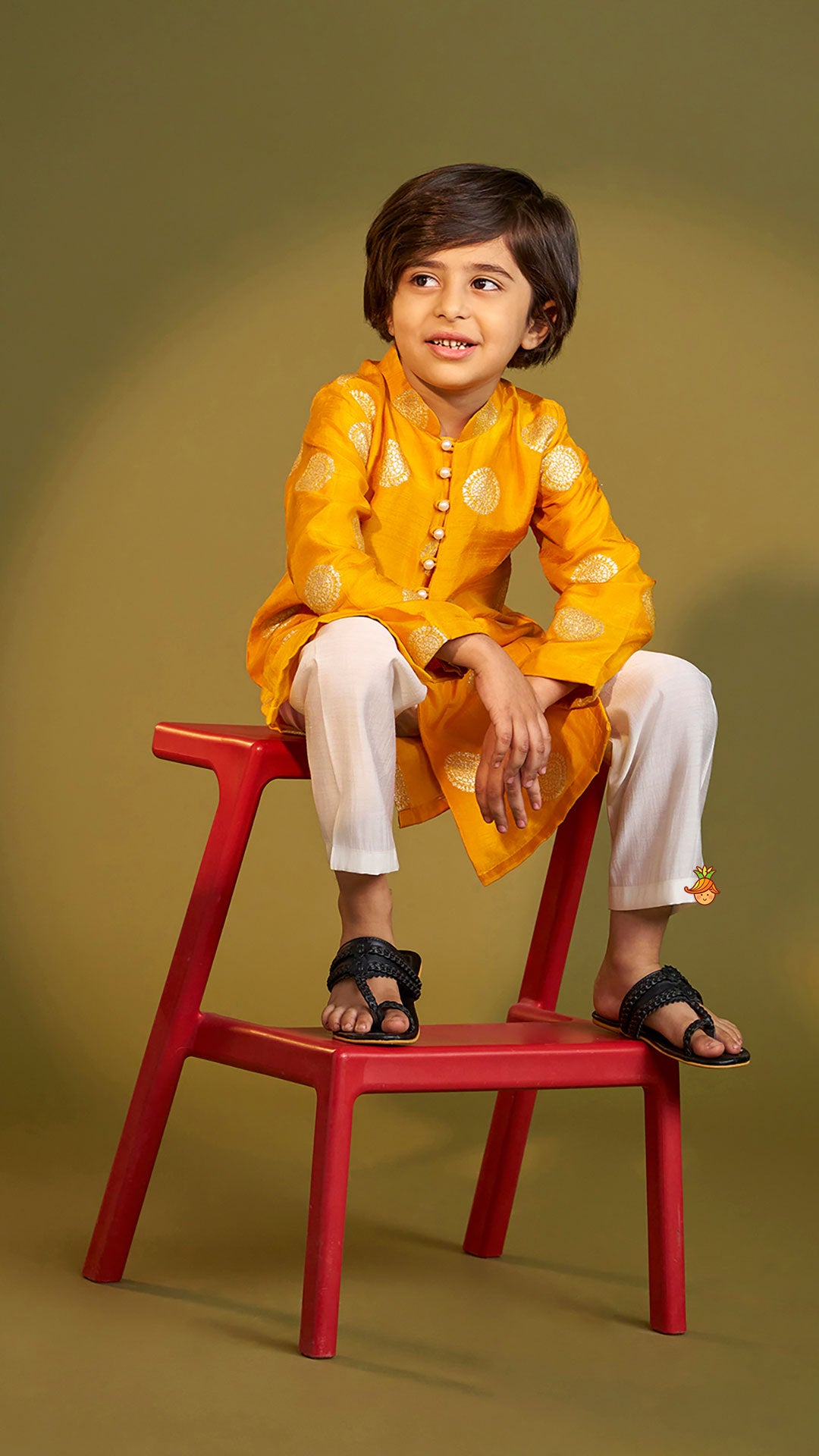 Front Open Ethnic Kurta And Pyjama