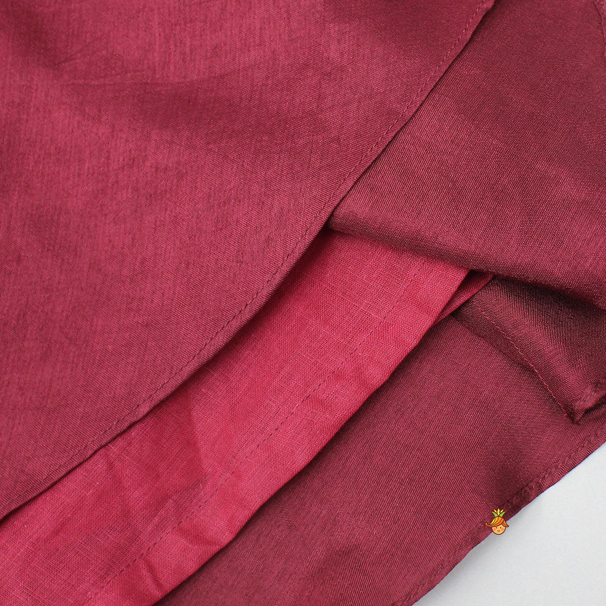 Zari Floral Embroidered Jacket-Style Top And Lehenga