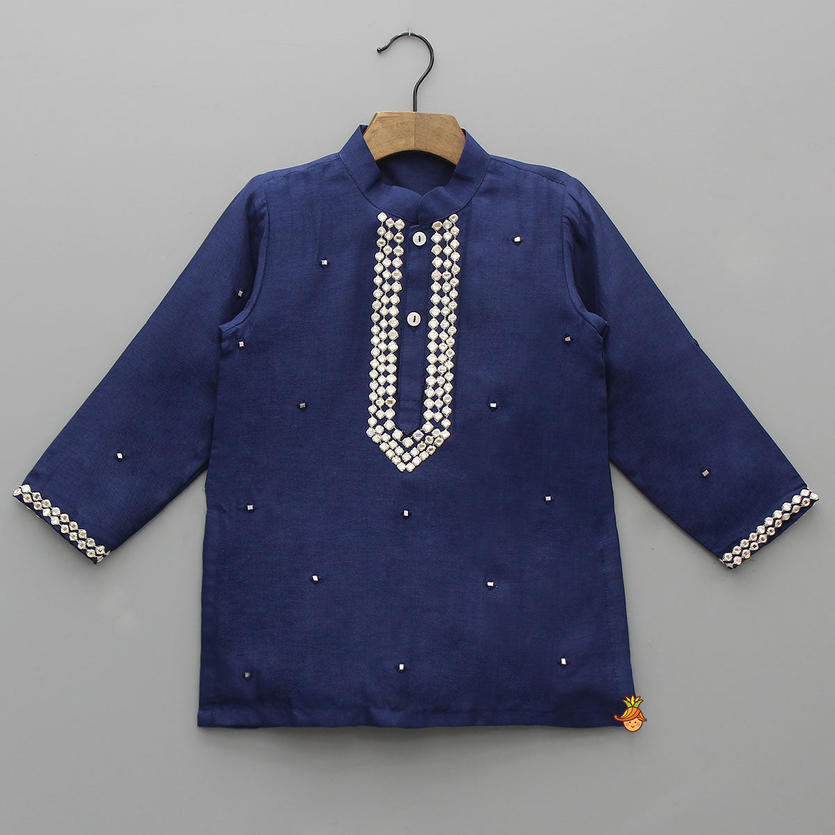 Faux Mirror Work Kurta And Pyjama