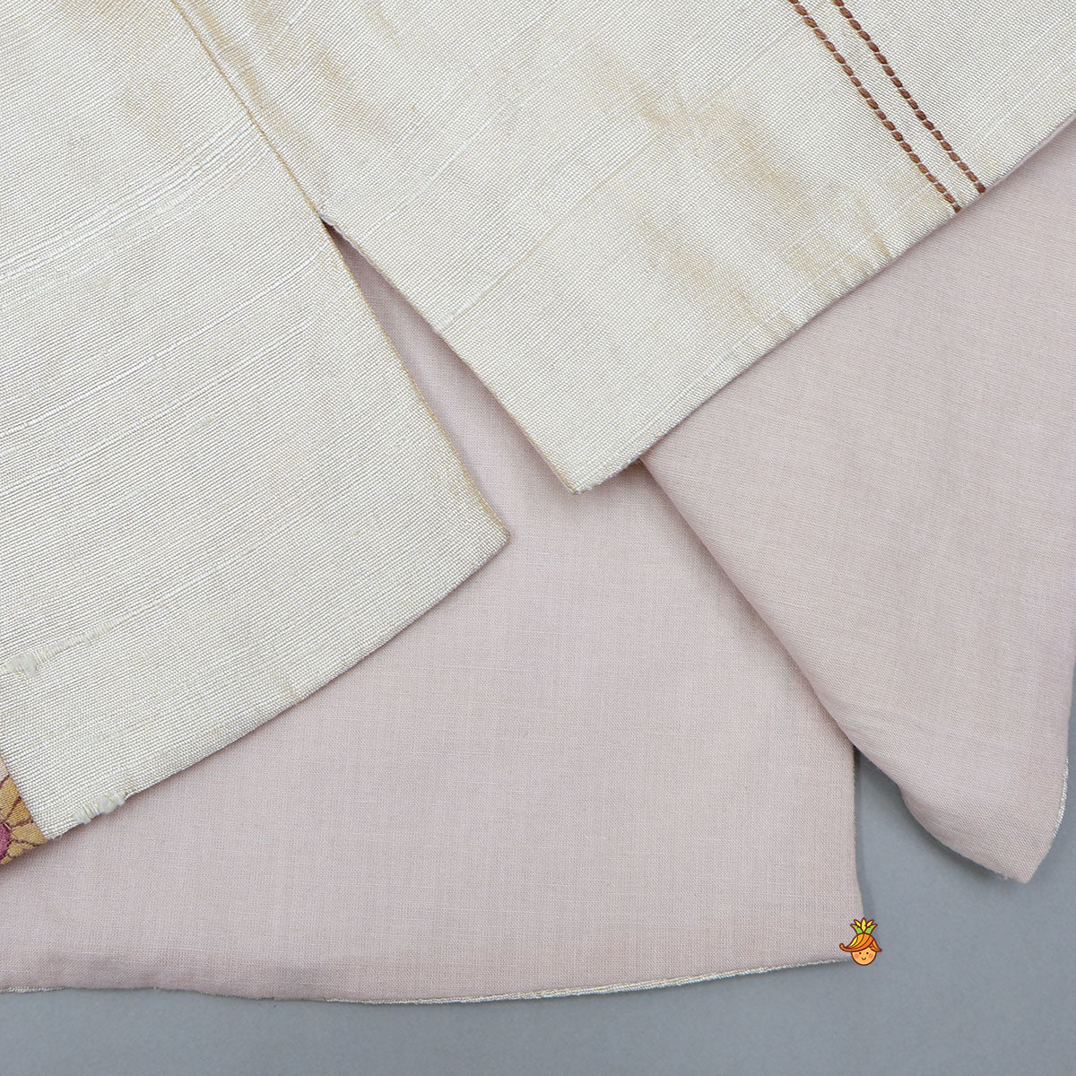 Ethnic Floral Printed Kurta With Pocket Detail Jacket And Pyjama