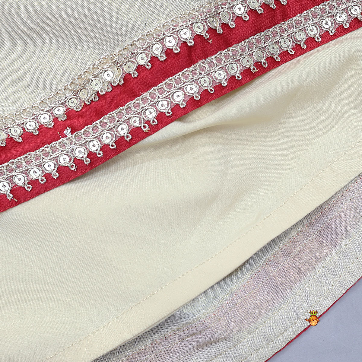 Mirror Work Pleated Crop Top And Shimmery Lehenga