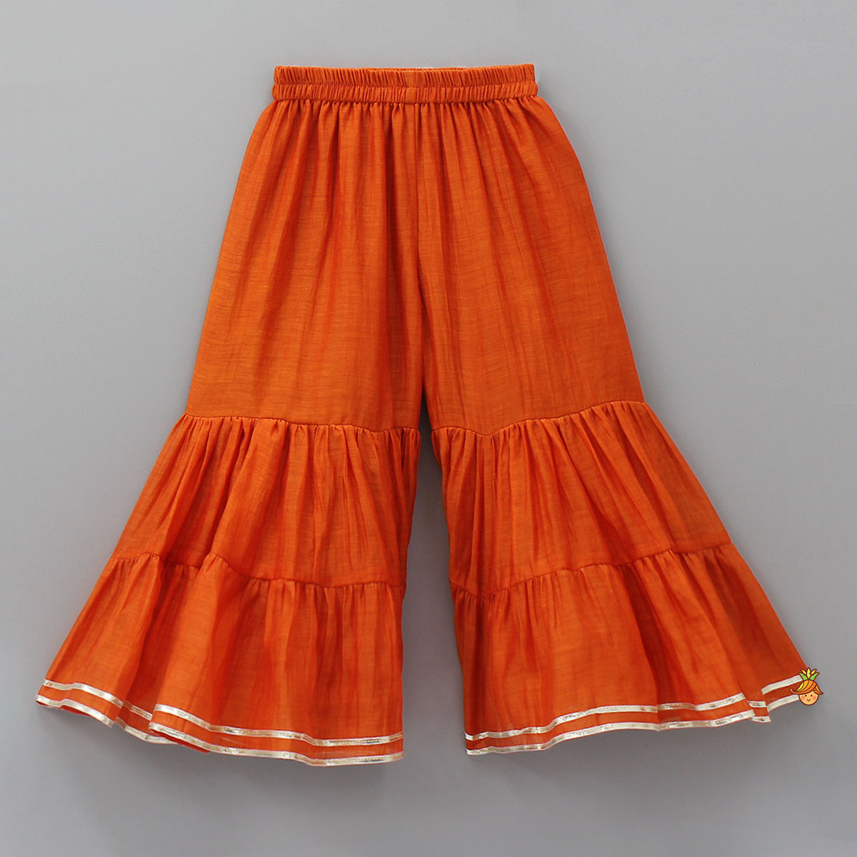 Beautiful Lotus-Embroidered Strappy Kurti With Sharara