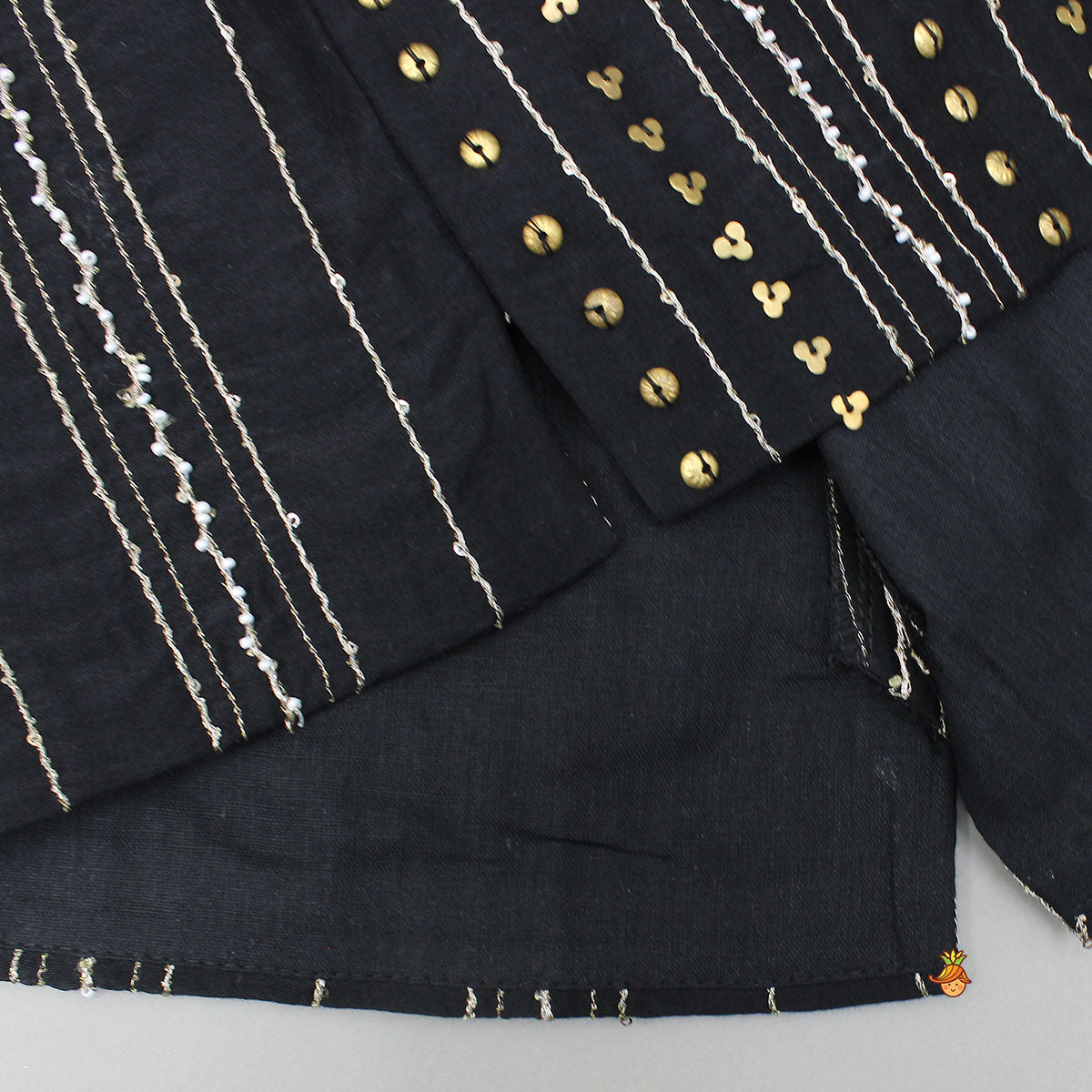 Ethnic Kurta With Hand-Sequins Embroidered Jacket And Pyjama