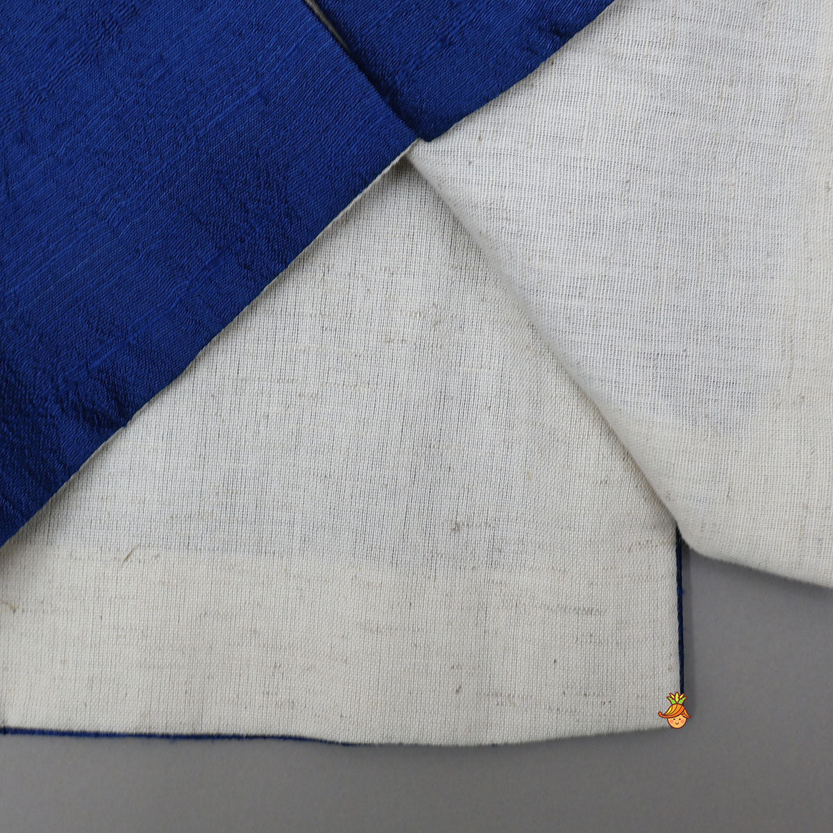 Embroidered Front-Panel Kurta With Open Jacket And Pyjama