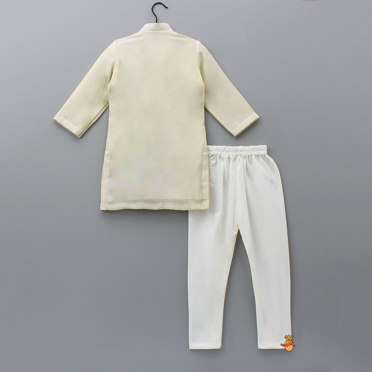 Embroidered Front Placket Kurta With Churidar