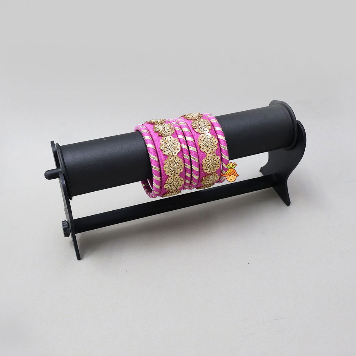 Adorable Thread Bangles With Floral Sequin Work