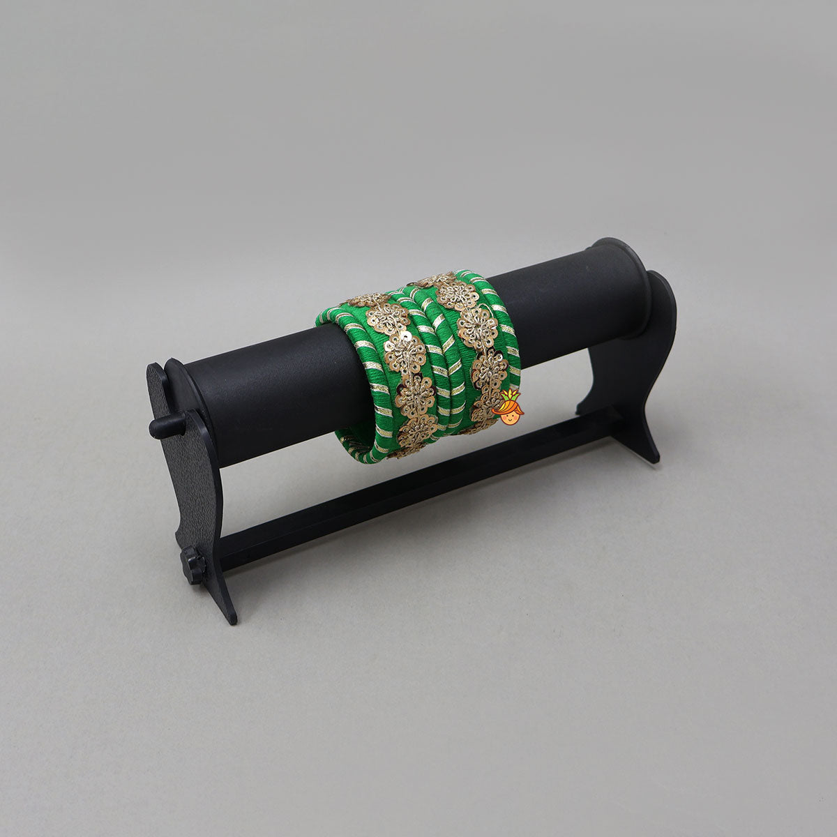 Floral Sequins-Detailed Thread Bangles