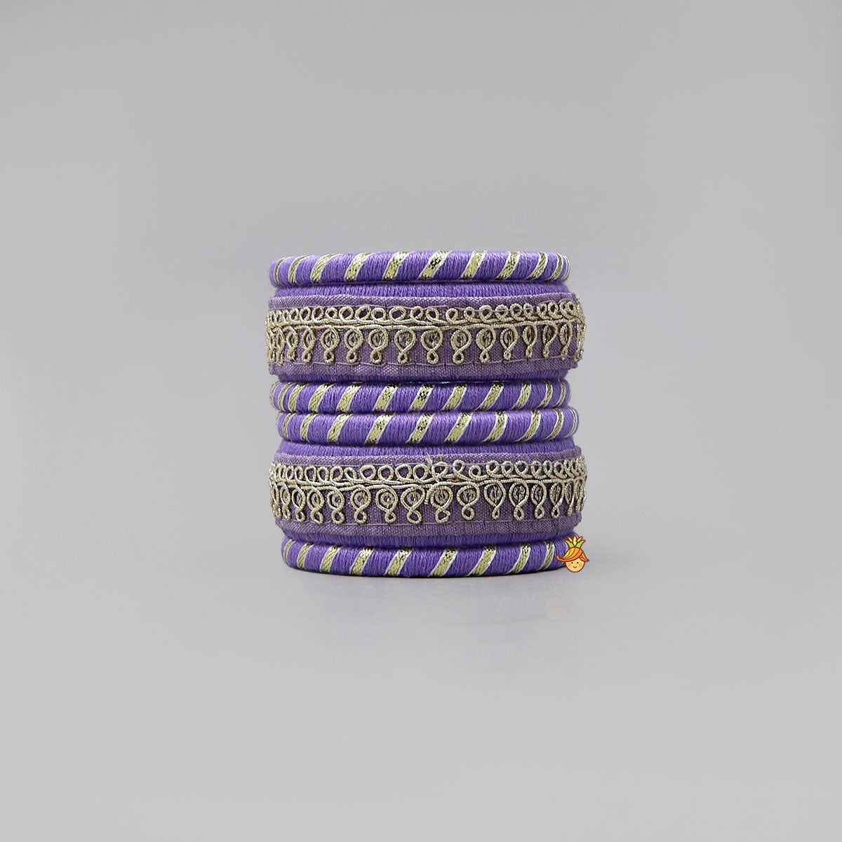 Gota Lace-Embellished Pretty Thread Bangles